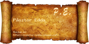 Pásztor Edda névjegykártya
